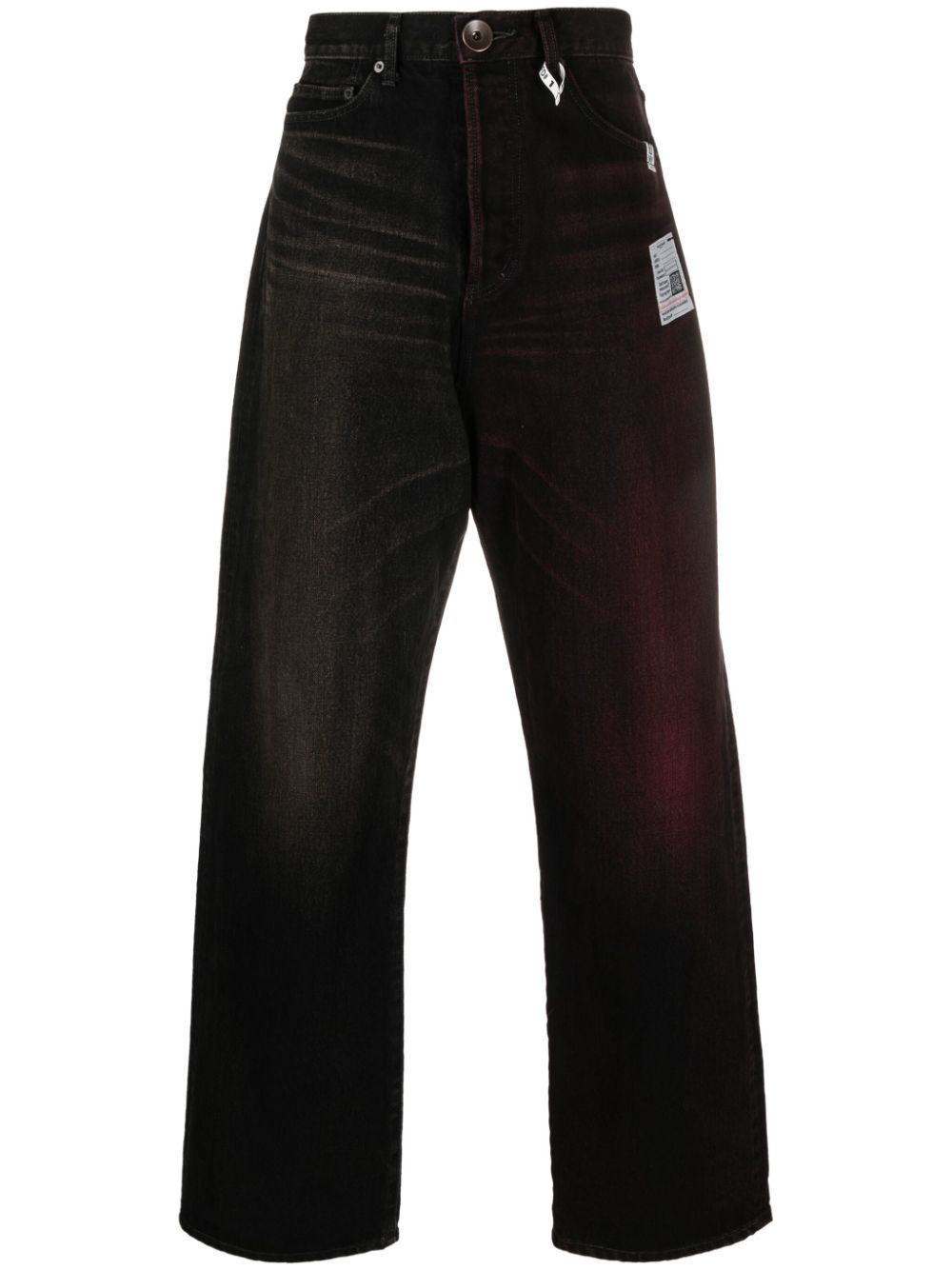 Maison Mihara Yasuhiro W-Combined straight-leg jeans - Black von Maison Mihara Yasuhiro