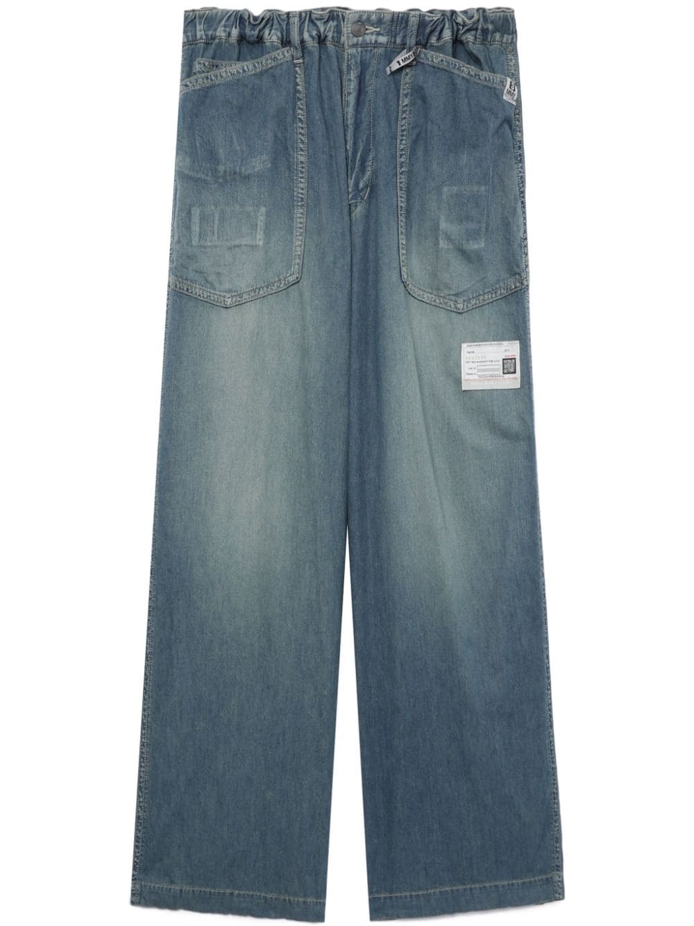 Maison Mihara Yasuhiro adjustable wide-leg jeans - Blue von Maison Mihara Yasuhiro