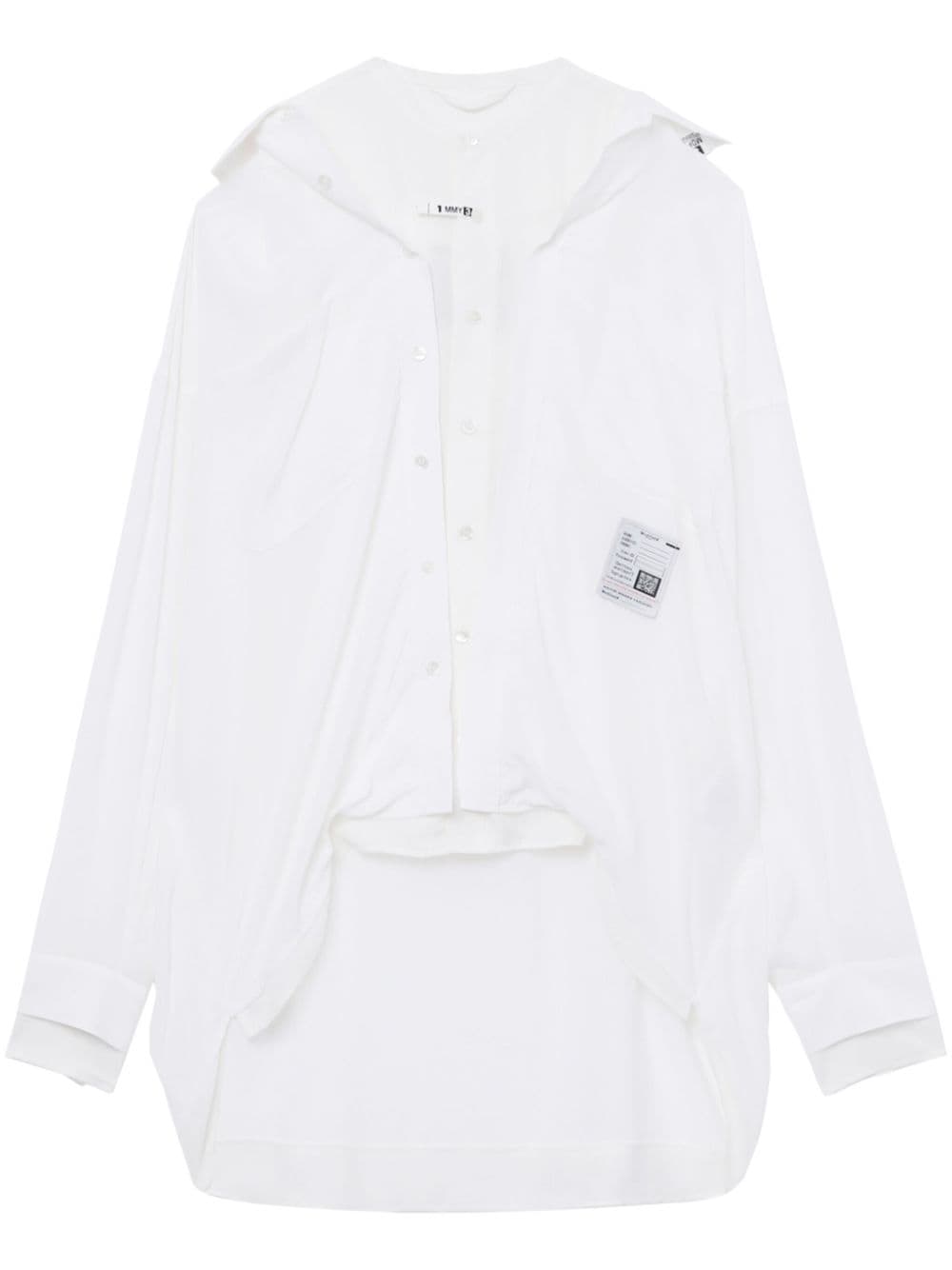 Maison MIHARA YASUHIRO double-layered shirt - White von Maison MIHARA YASUHIRO