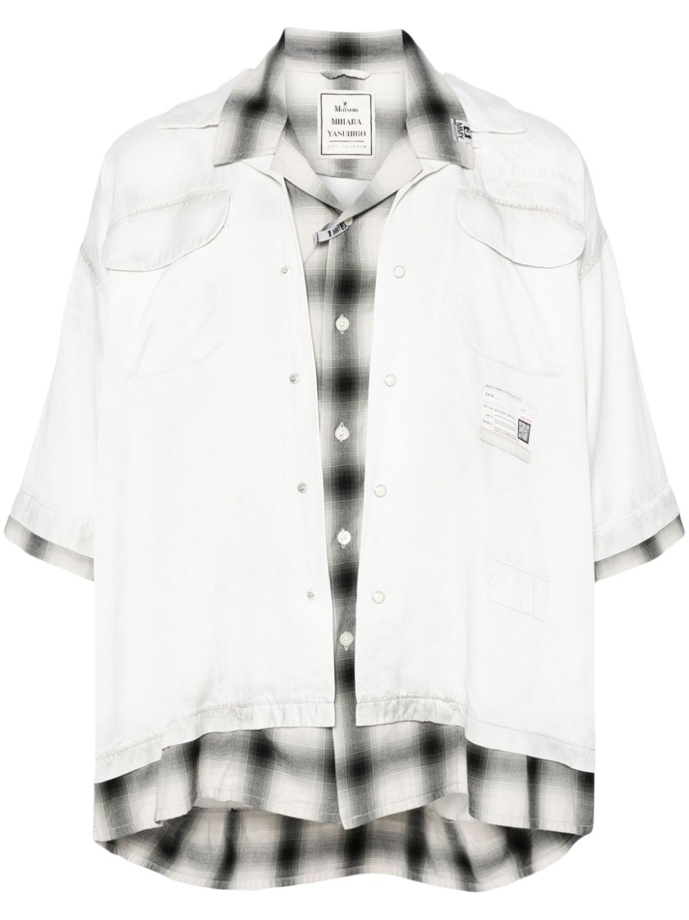 Maison Mihara Yasuhiro double-layered twill shirt - Grey von Maison Mihara Yasuhiro
