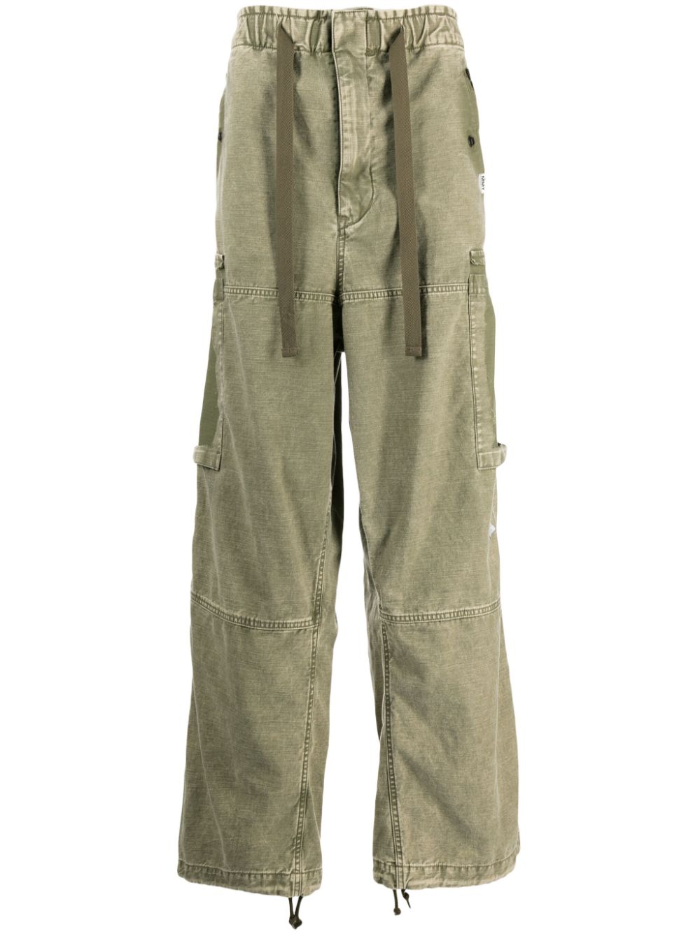 Maison Mihara Yasuhiro drawstring mid-rise cargo jeans - Green von Maison Mihara Yasuhiro