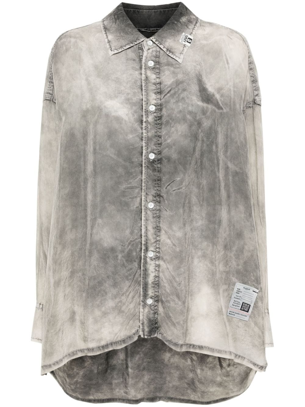 Maison MIHARA YASUHIRO drop-shoulder acid-wash shirt - Grey von Maison MIHARA YASUHIRO