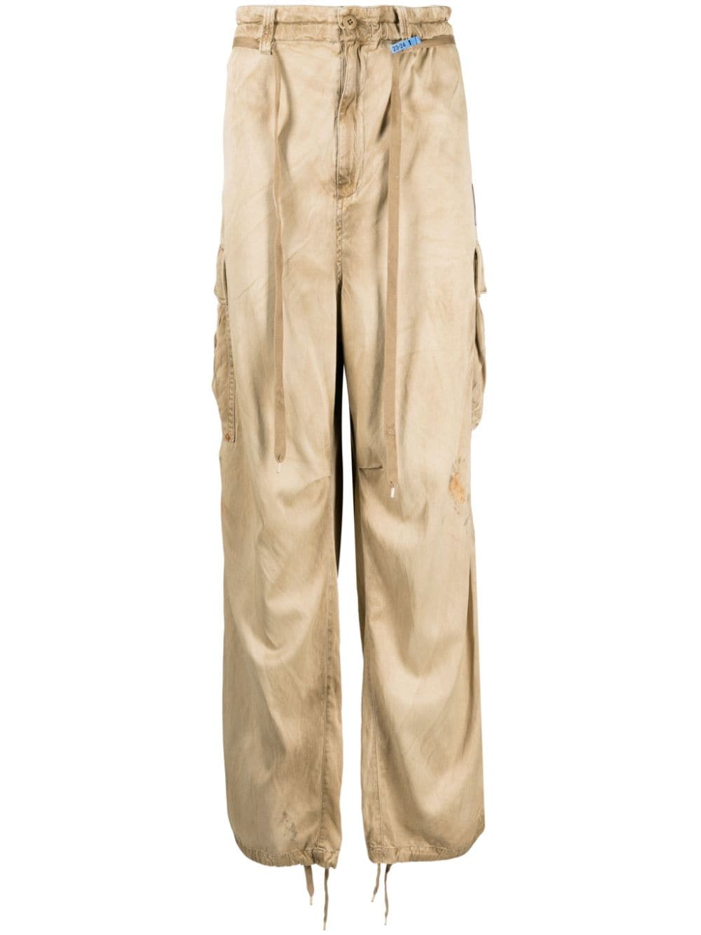 Maison Mihara Yasuhiro faded-effect wide-leg trousers - Yellow von Maison Mihara Yasuhiro