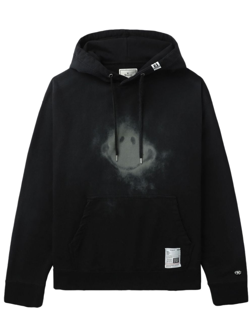 Maison Mihara Yasuhiro graphic-print cotton hoodie - Black von Maison Mihara Yasuhiro