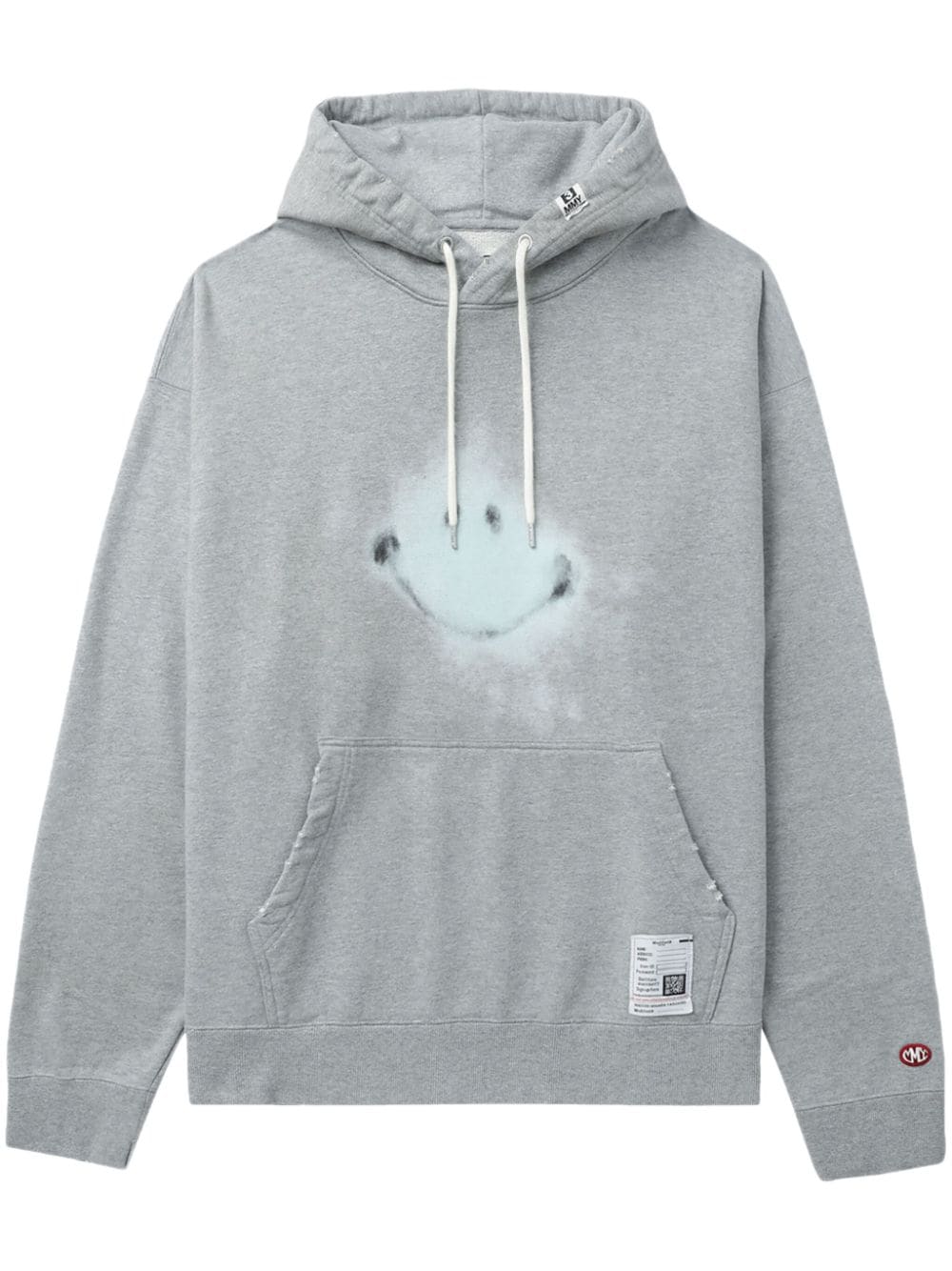 Maison Mihara Yasuhiro graphic-print cotton hoodie - Grey von Maison Mihara Yasuhiro