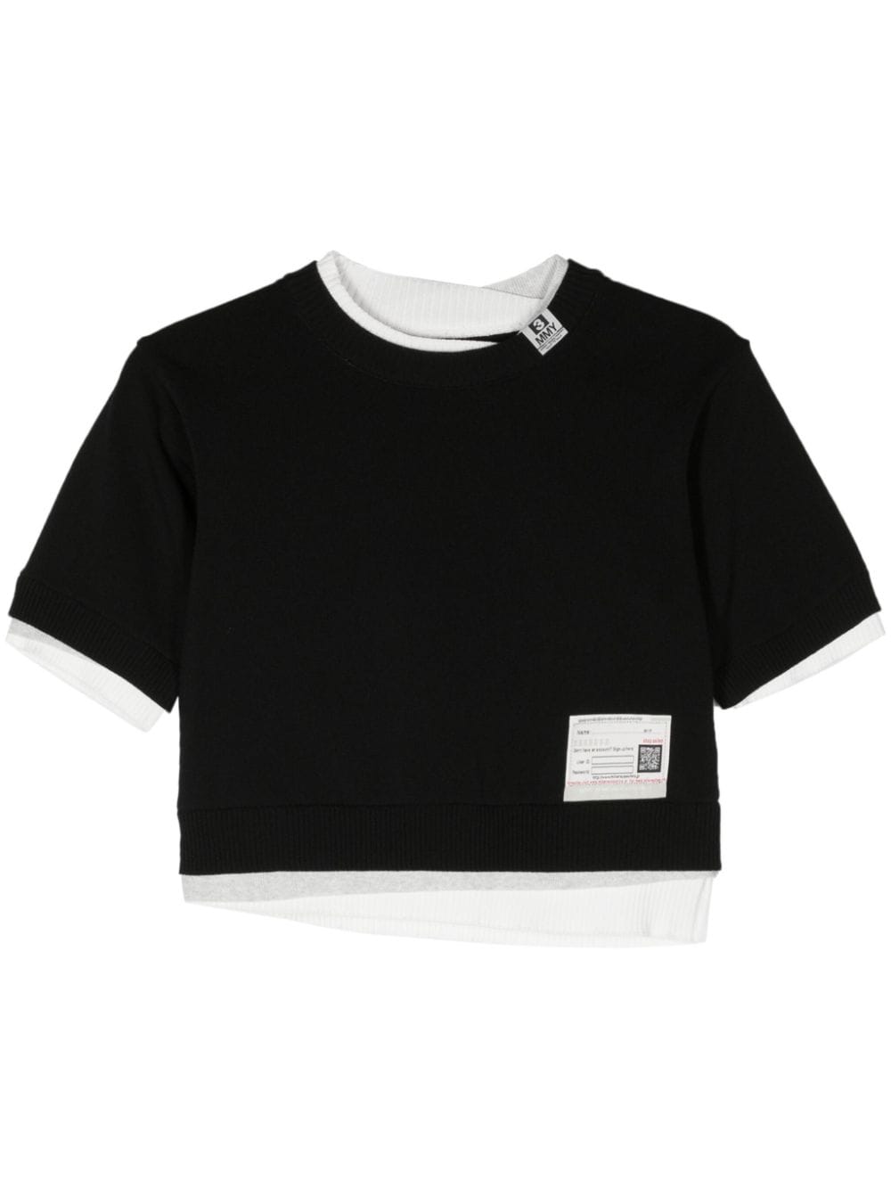 Maison Mihara Yasuhiro layered fine-knit jumper - Black von Maison Mihara Yasuhiro