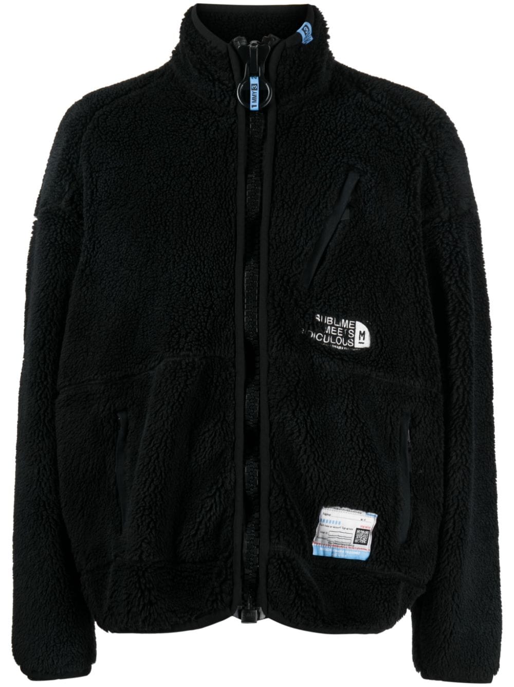 Maison Mihara Yasuhiro logo-embroidered fleece jacket - Black von Maison Mihara Yasuhiro
