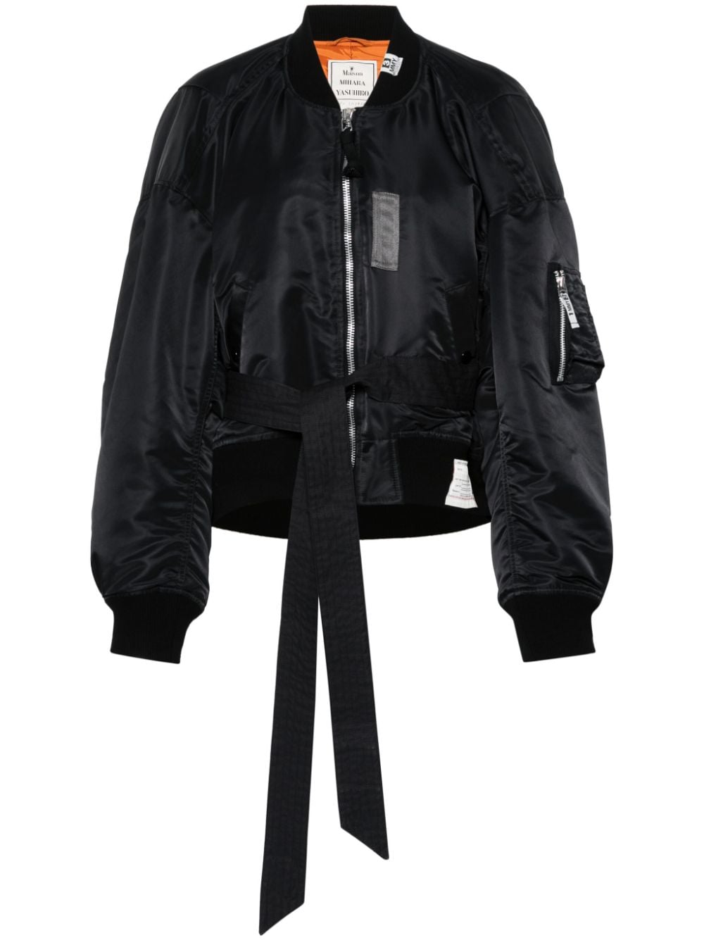 Maison Mihara Yasuhiro logo-patch bomber jacket - Black von Maison Mihara Yasuhiro