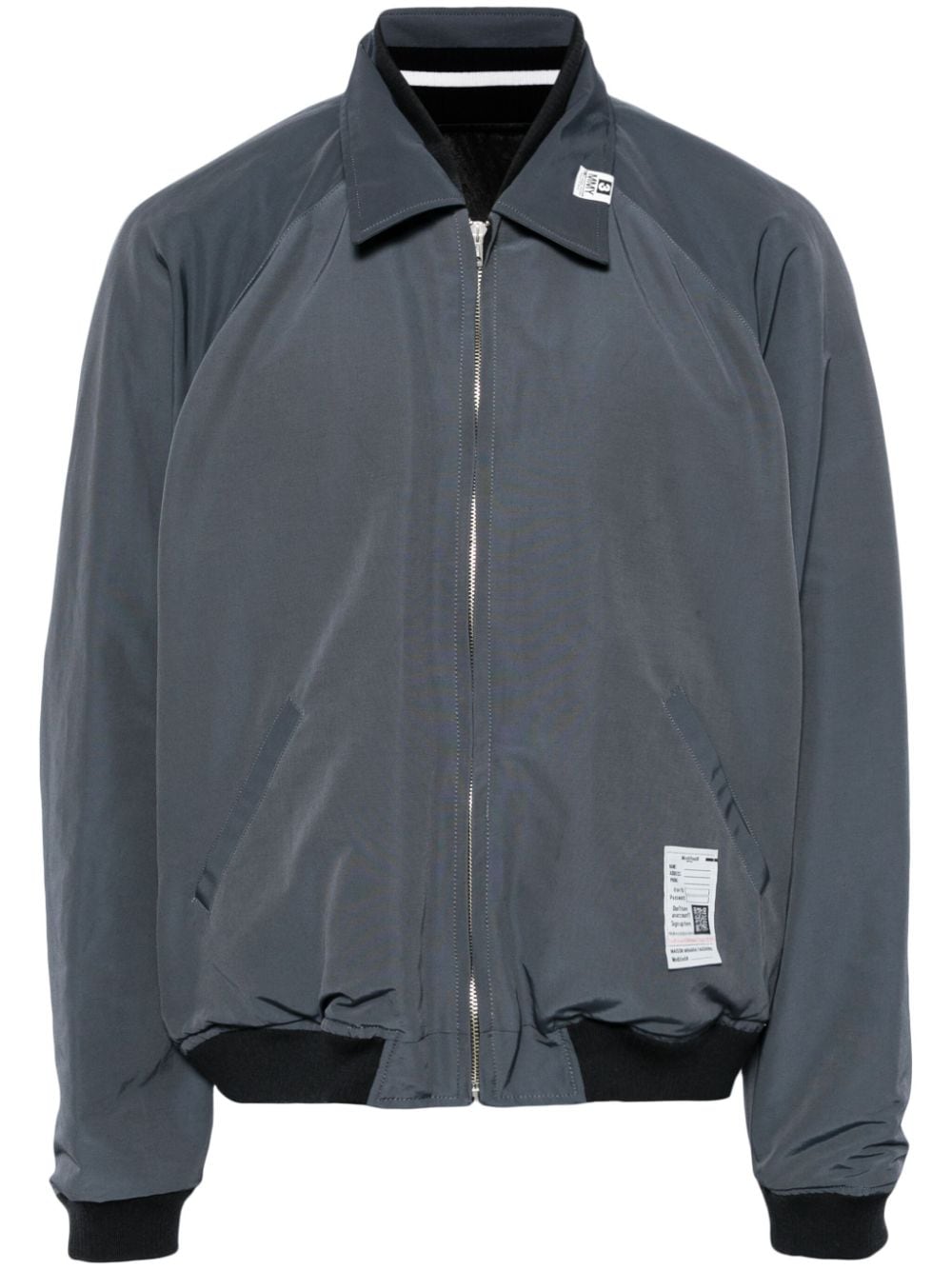 Maison Mihara Yasuhiro logo-patch cotton-blend bomber jacket - Grey von Maison Mihara Yasuhiro