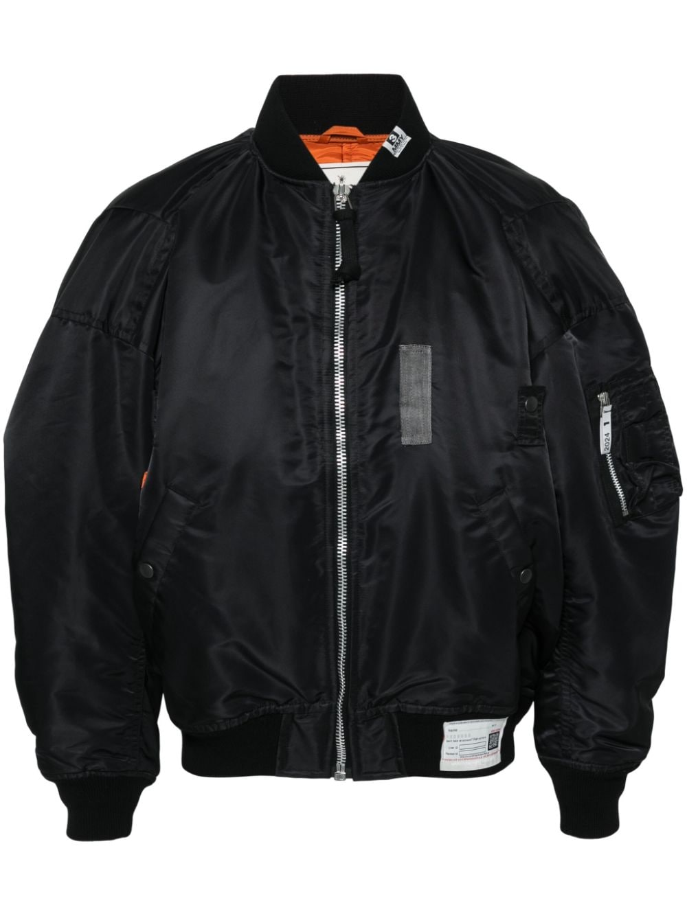 Maison MIHARA YASUHIRO logo-patch padded bomber jacket - Black von Maison MIHARA YASUHIRO