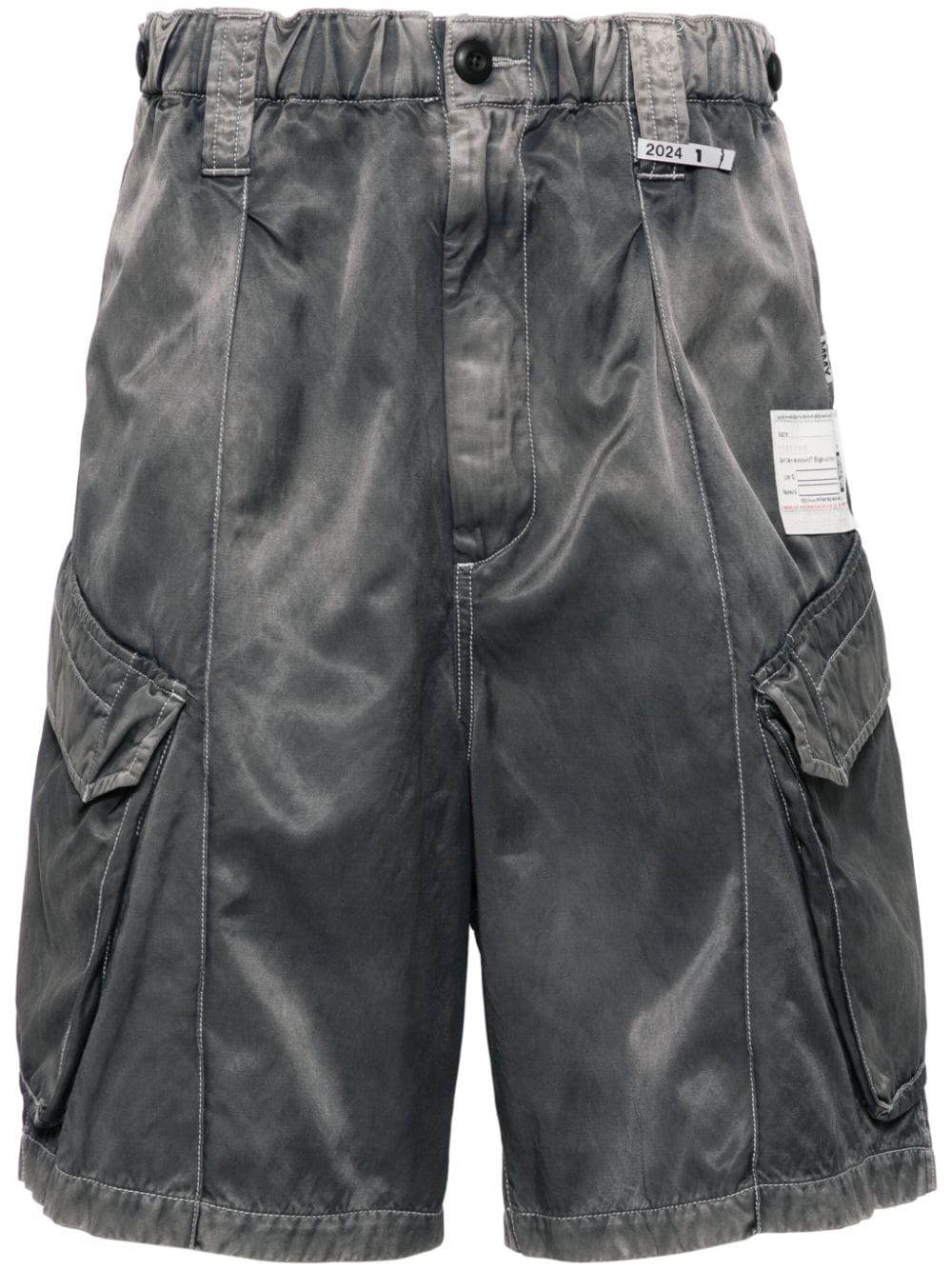 Maison Mihara Yasuhiro logo-patches wide-leg cargo shorts - Black von Maison Mihara Yasuhiro