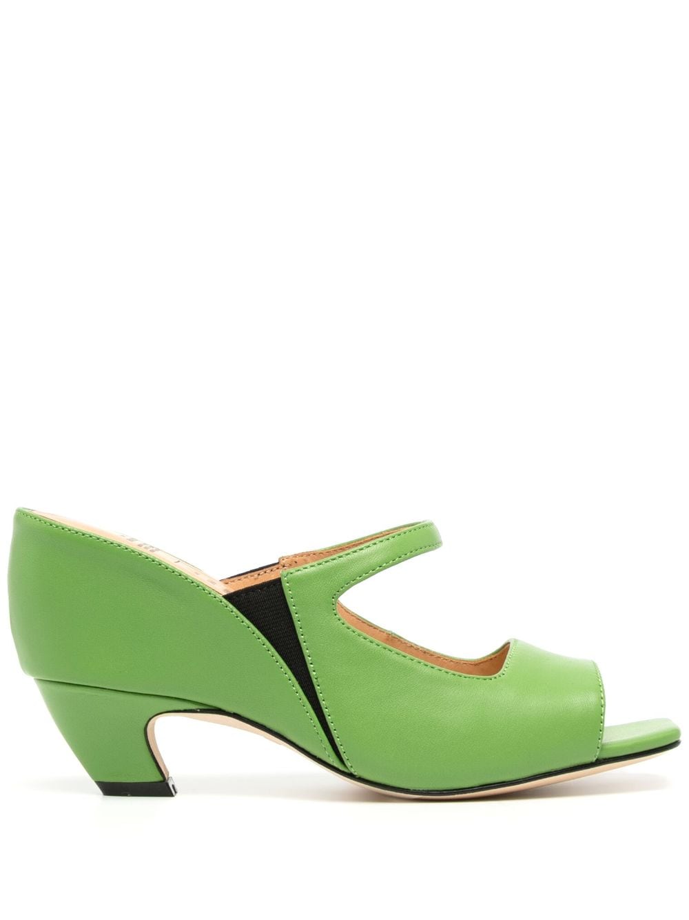 Maison MIHARA YASUHIRO two-tone open-toe pumps - Green von Maison MIHARA YASUHIRO