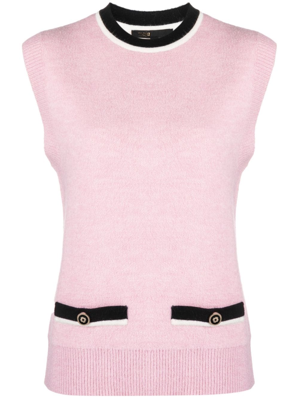 Maje Clover-detail sleeveless jumper - Pink von Maje