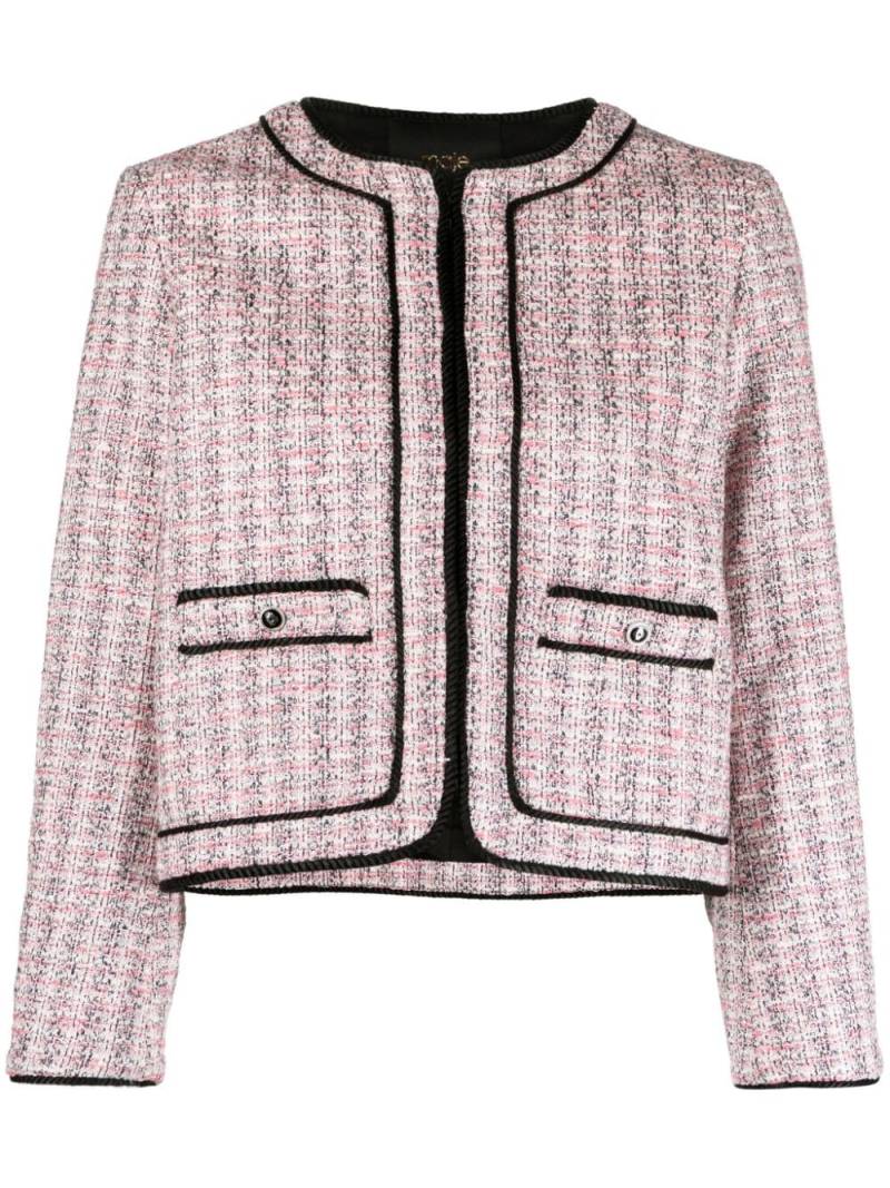 Maje cropped tweed jacket - Pink von Maje