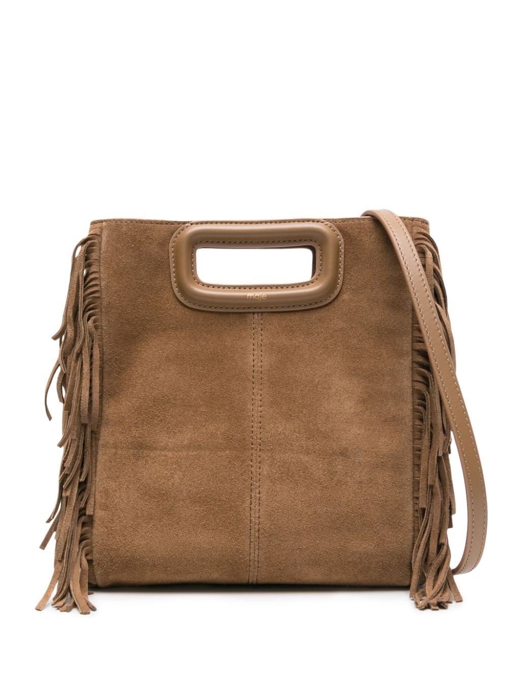 Maje M fringed suede tote bag - Brown von Maje