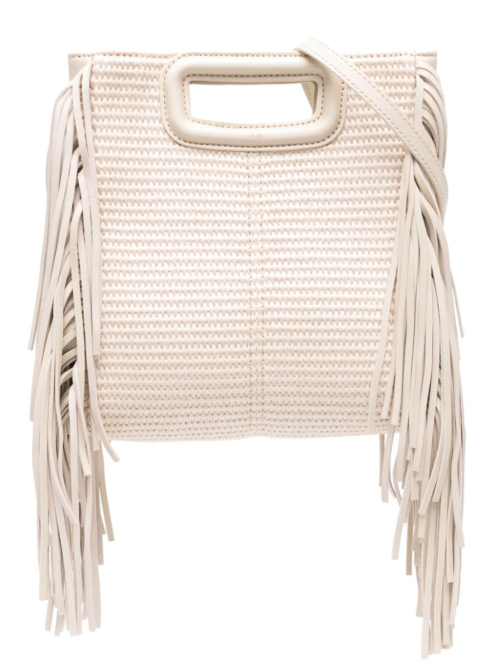 Maje M fringed tote bag - Neutrals von Maje