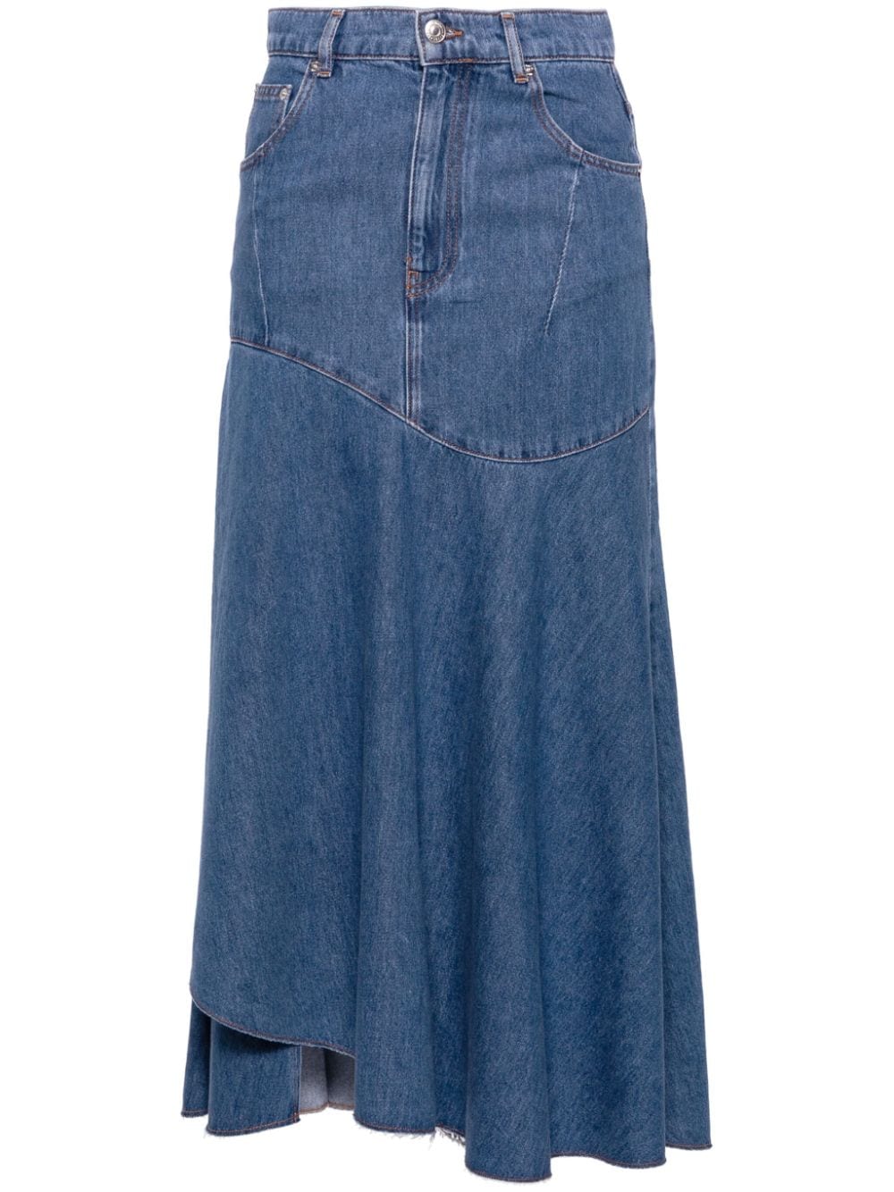 Maje asymmetric denim maxi skirt - Blue von Maje