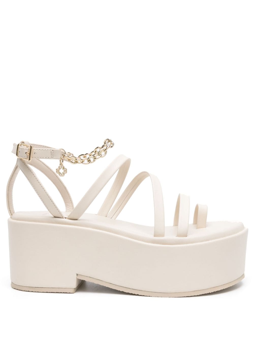 Maje chain-embellished platform sandals - Neutrals von Maje