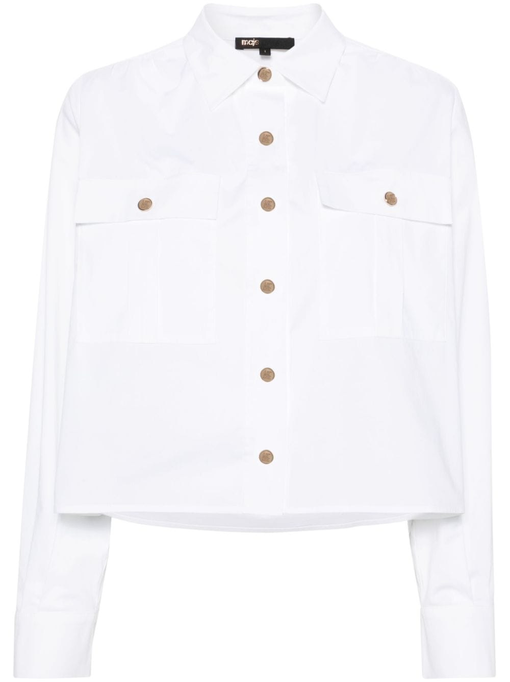 Maje cotton-poplin shirt - White von Maje