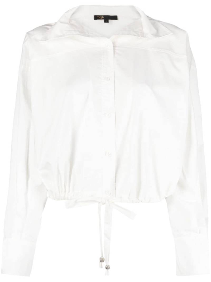 Maje cropped cotton shirt - White von Maje