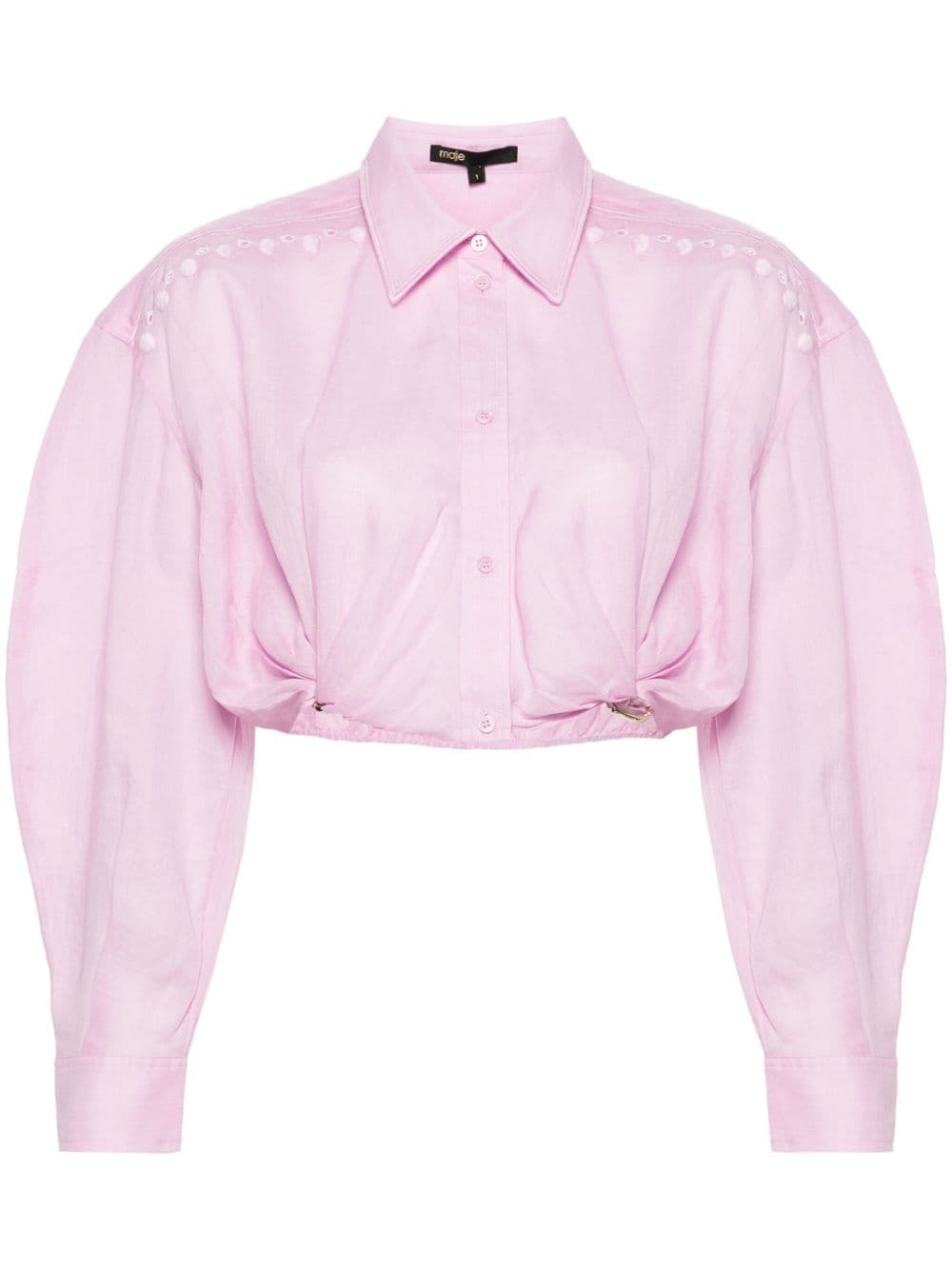 Maje cropped ramie shirt - Pink von Maje