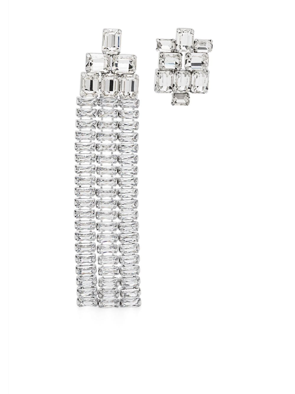 Maje crystal-embellished asymmetric earrings - Silver von Maje
