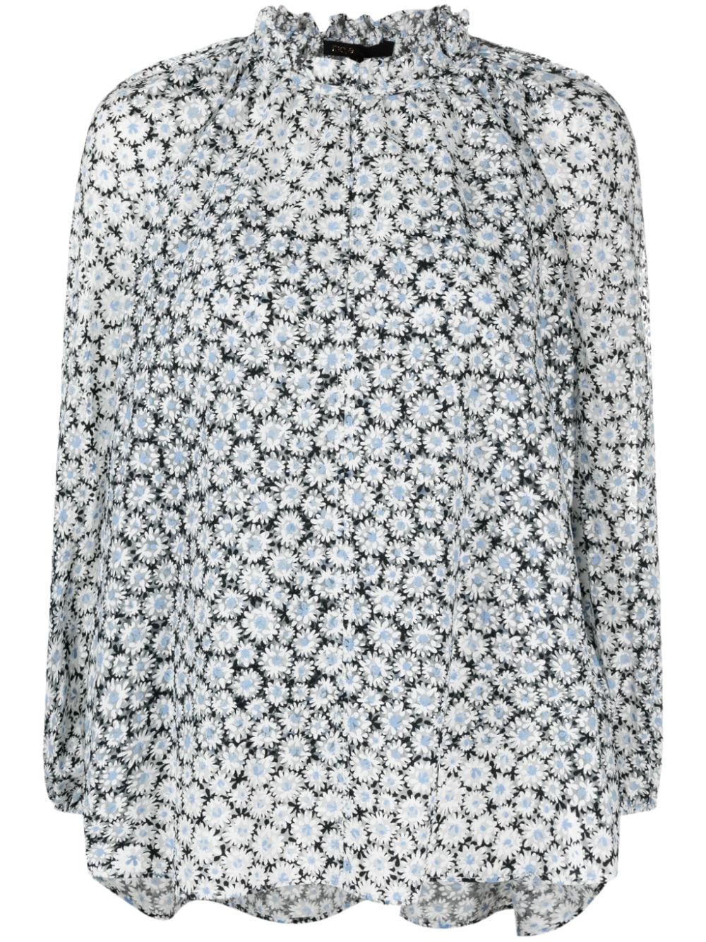 Maje daisy-print tulle blouse - Blue von Maje