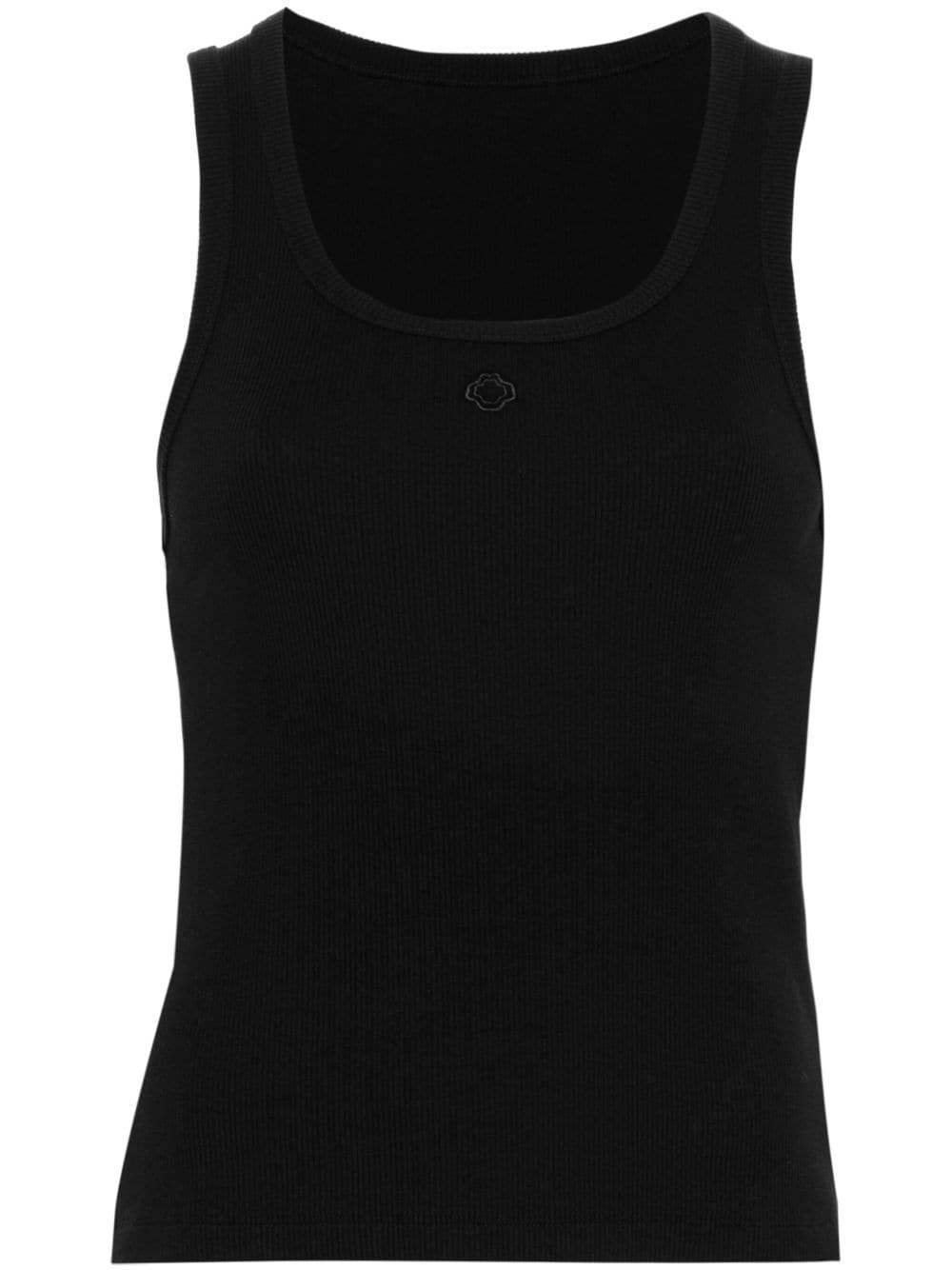 Maje embroidered-logo ribbed tank top - Black von Maje