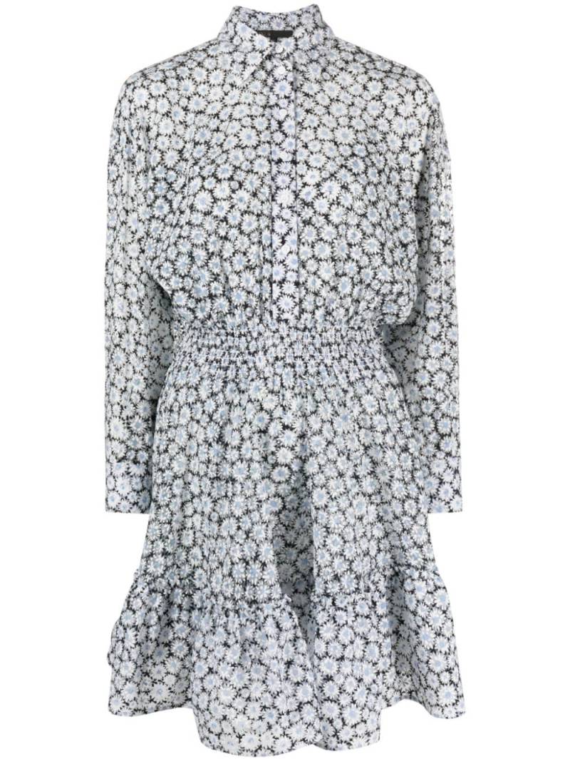 Maje floral-print long-sleeved shirtdress - White von Maje