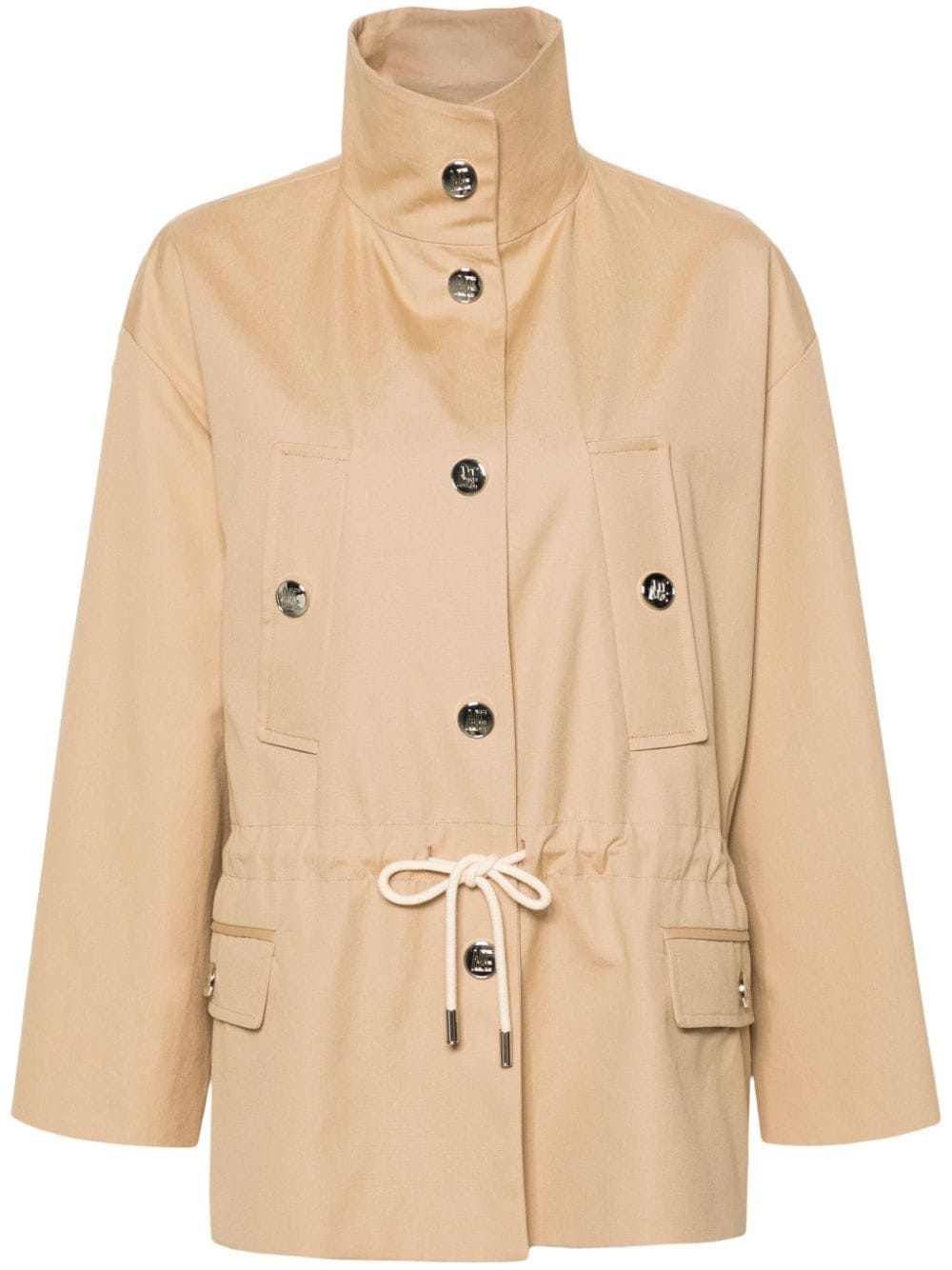 Maje funnel-neck short parka coat - Neutrals von Maje