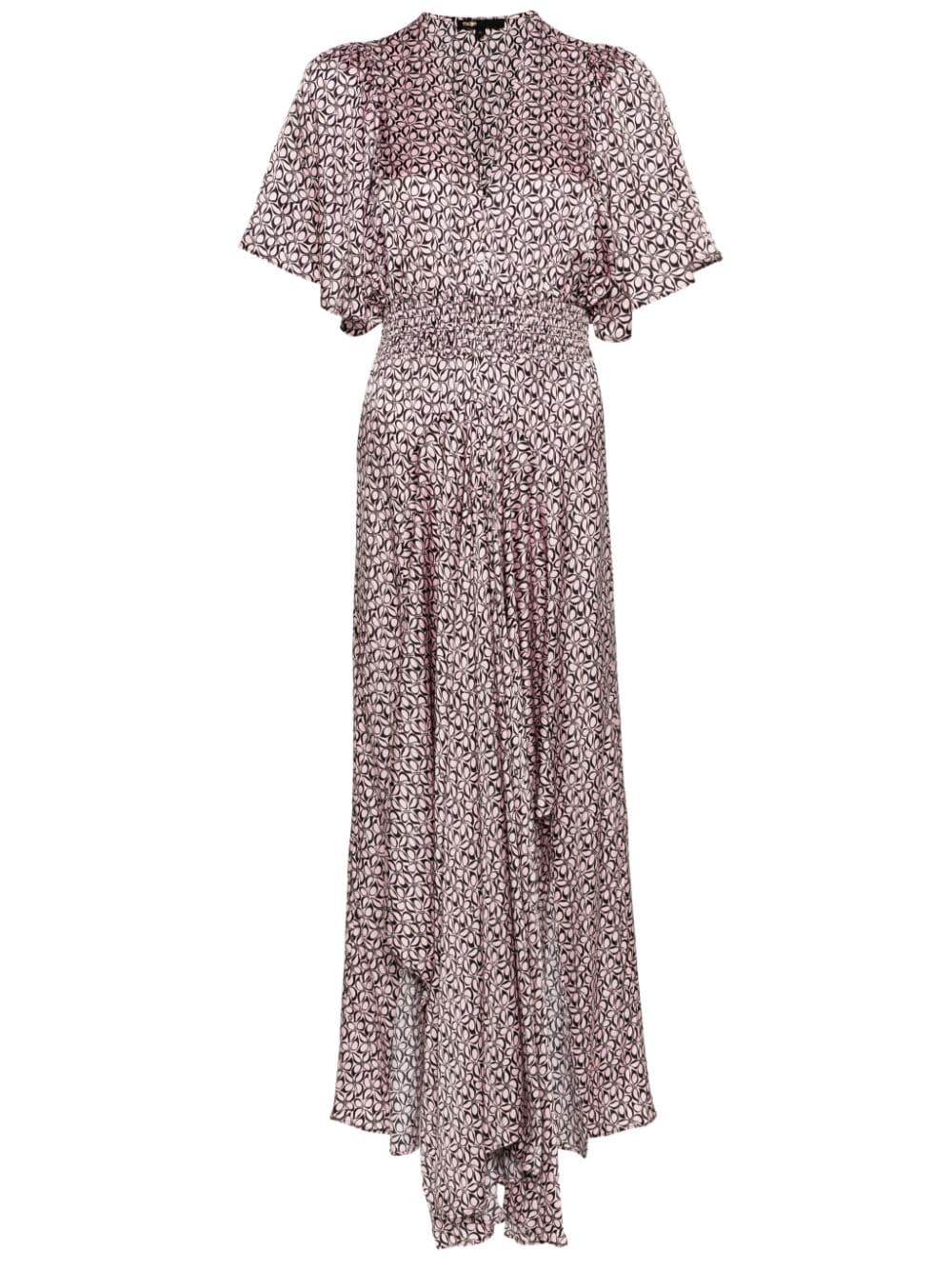 Maje geometric-print maxi dress - Pink von Maje