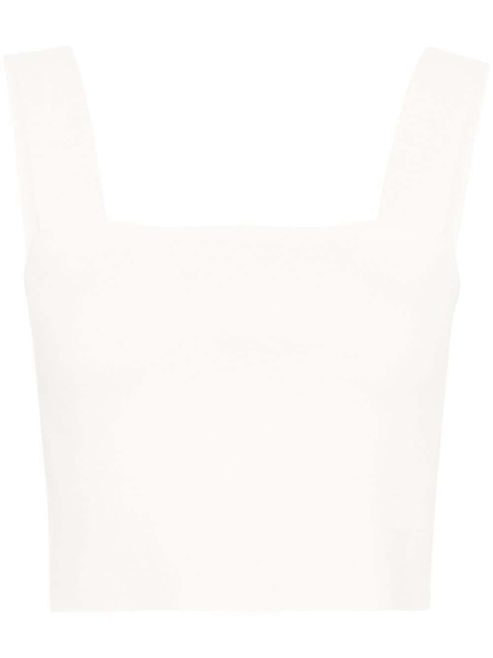 Maje knitted cropped top - White von Maje