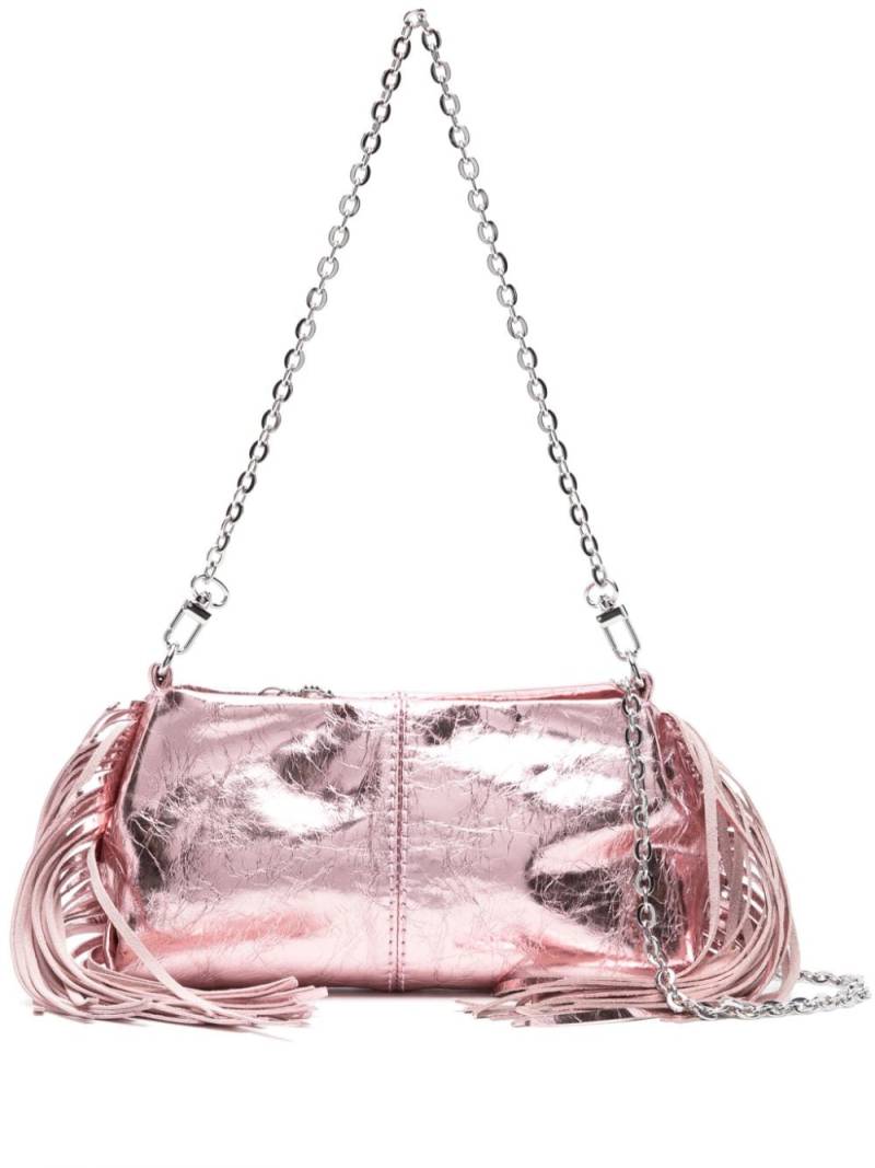 Maje metallic-leather shoulder bag - Pink von Maje