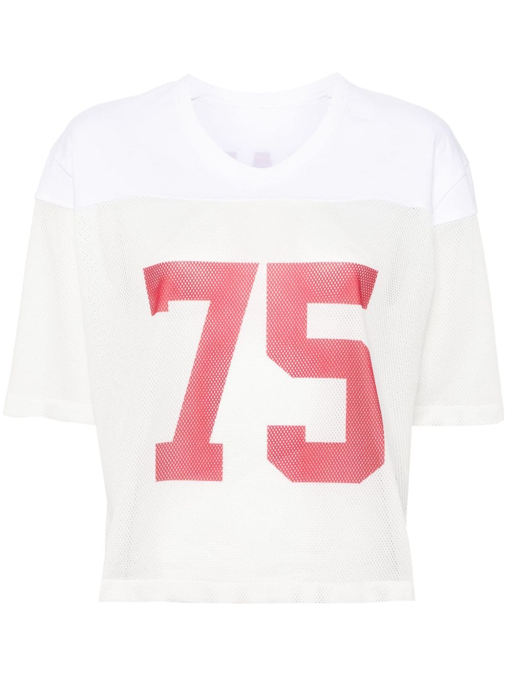 Maje number-print panelled T-shirt - White von Maje