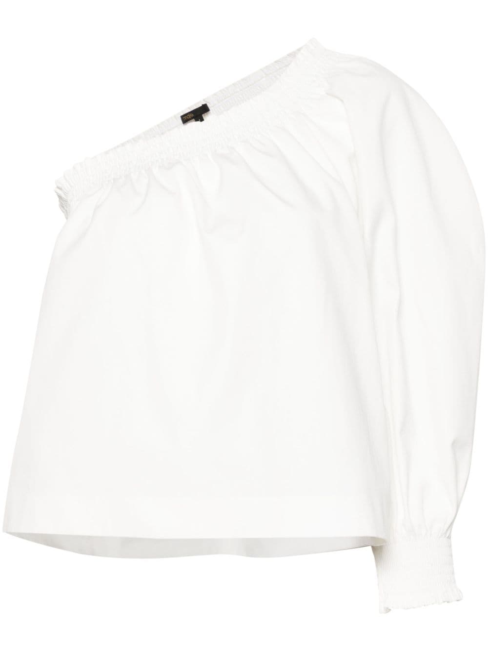 Maje one-shoulder cotton blouse - White von Maje