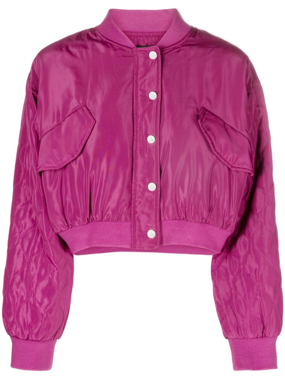 Maje quilted cropped bomber jacket - Pink von Maje