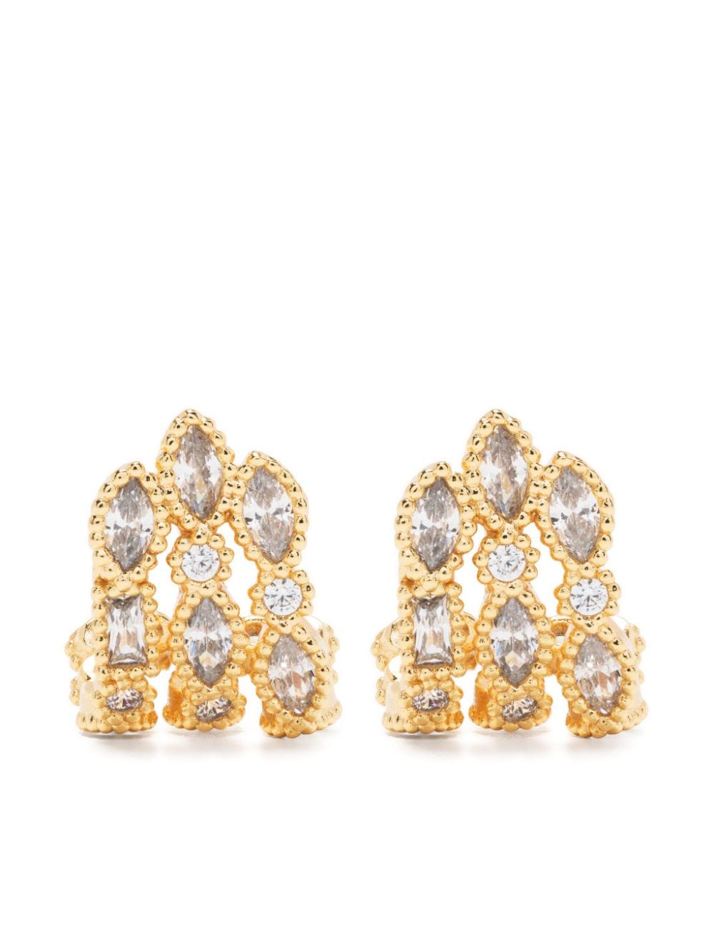 Maje rhinestone-embellished polished earrings - Gold von Maje