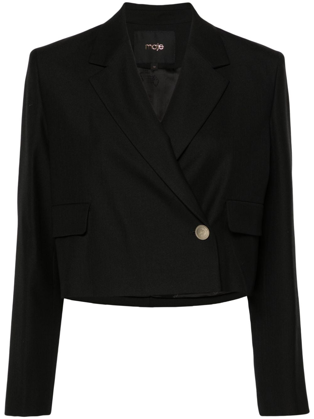 Maje single-breasted cropped blazer - Black von Maje