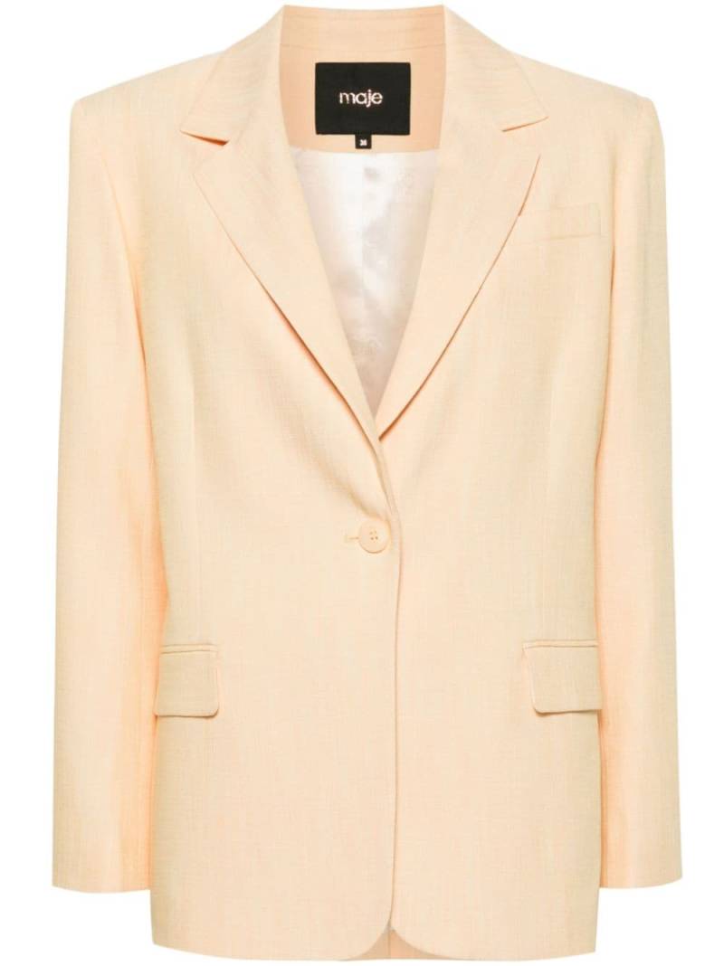 Maje single-breasted twill blazer - Yellow von Maje