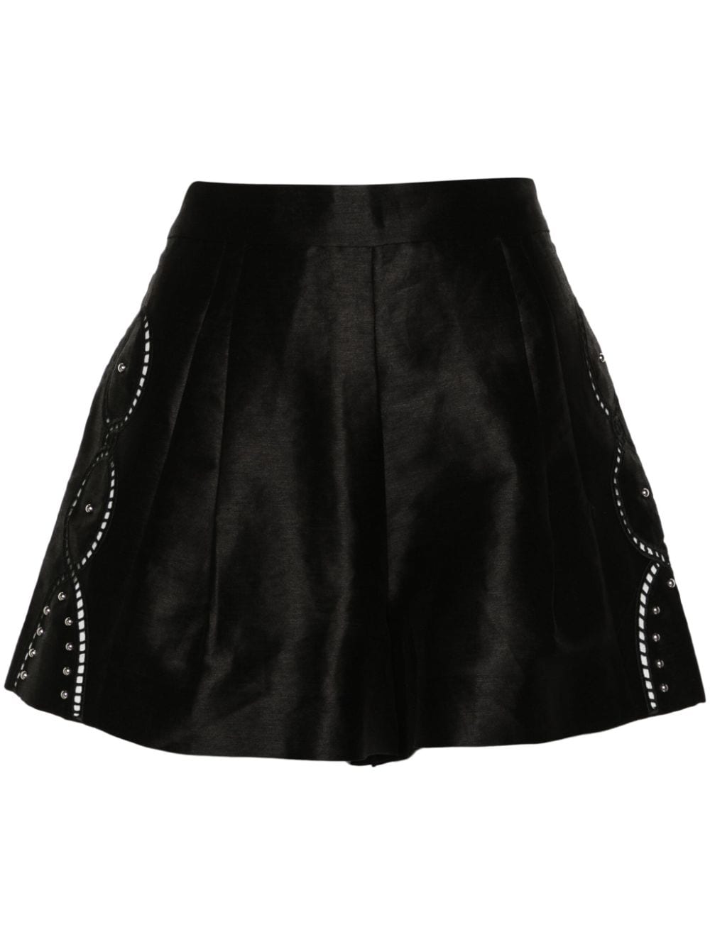 Maje stud-embellished high-waist shorts - Black von Maje