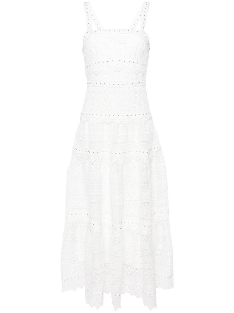 Maje studded lace maxi dress - White von Maje