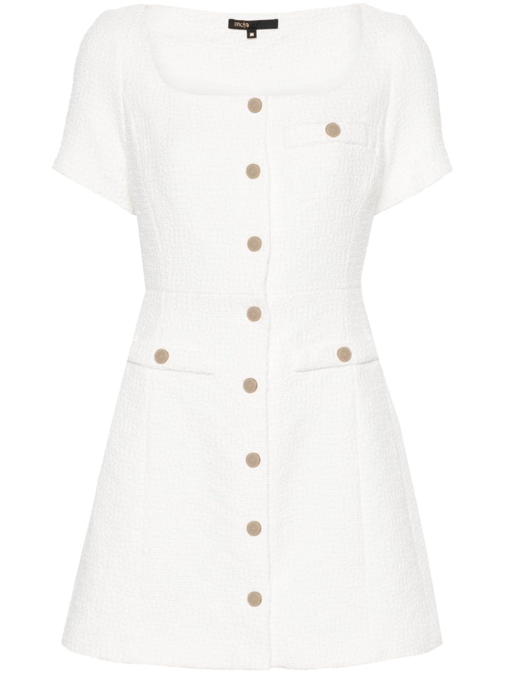 Maje tweed mini dress - White von Maje