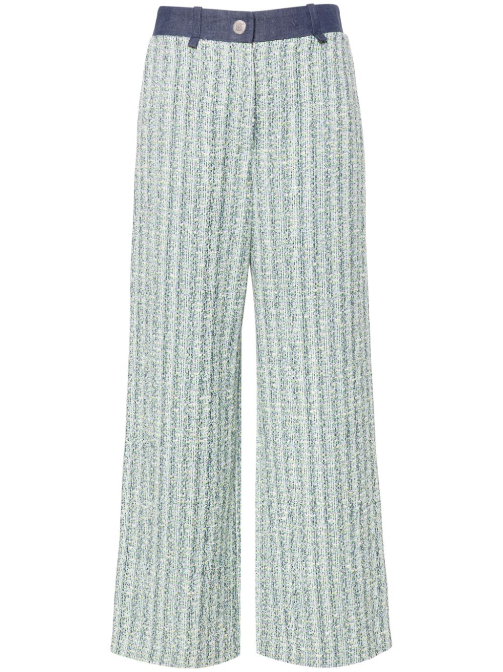 Maje wide-leg tweed trousers - Blue von Maje