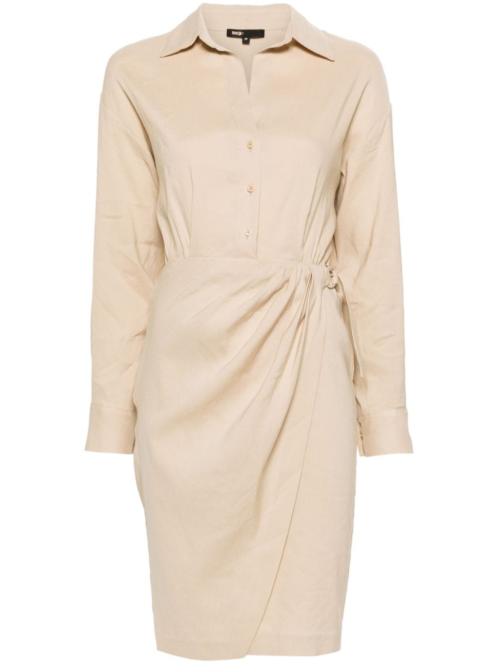 Maje wraparound-style shirt dress - Neutrals von Maje