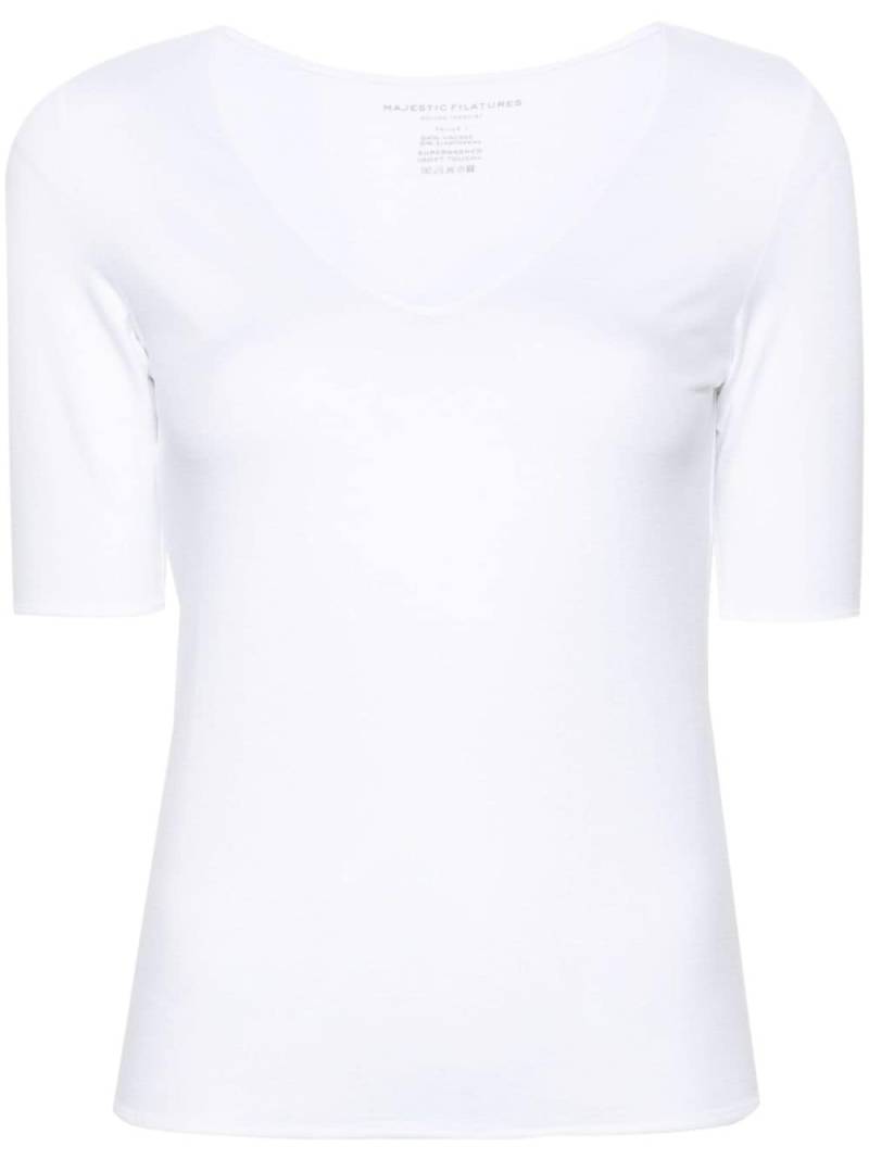 Majestic Filatures Maglia V-neck T-shirt - White von Majestic Filatures