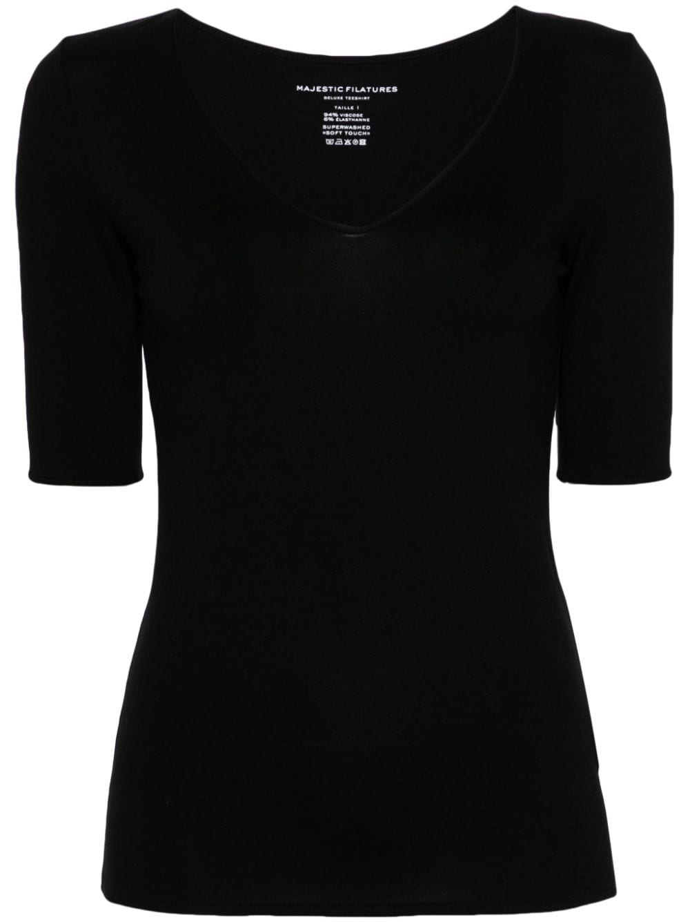 Majestic Filatures V-neck jersey T-shirt - Black von Majestic Filatures