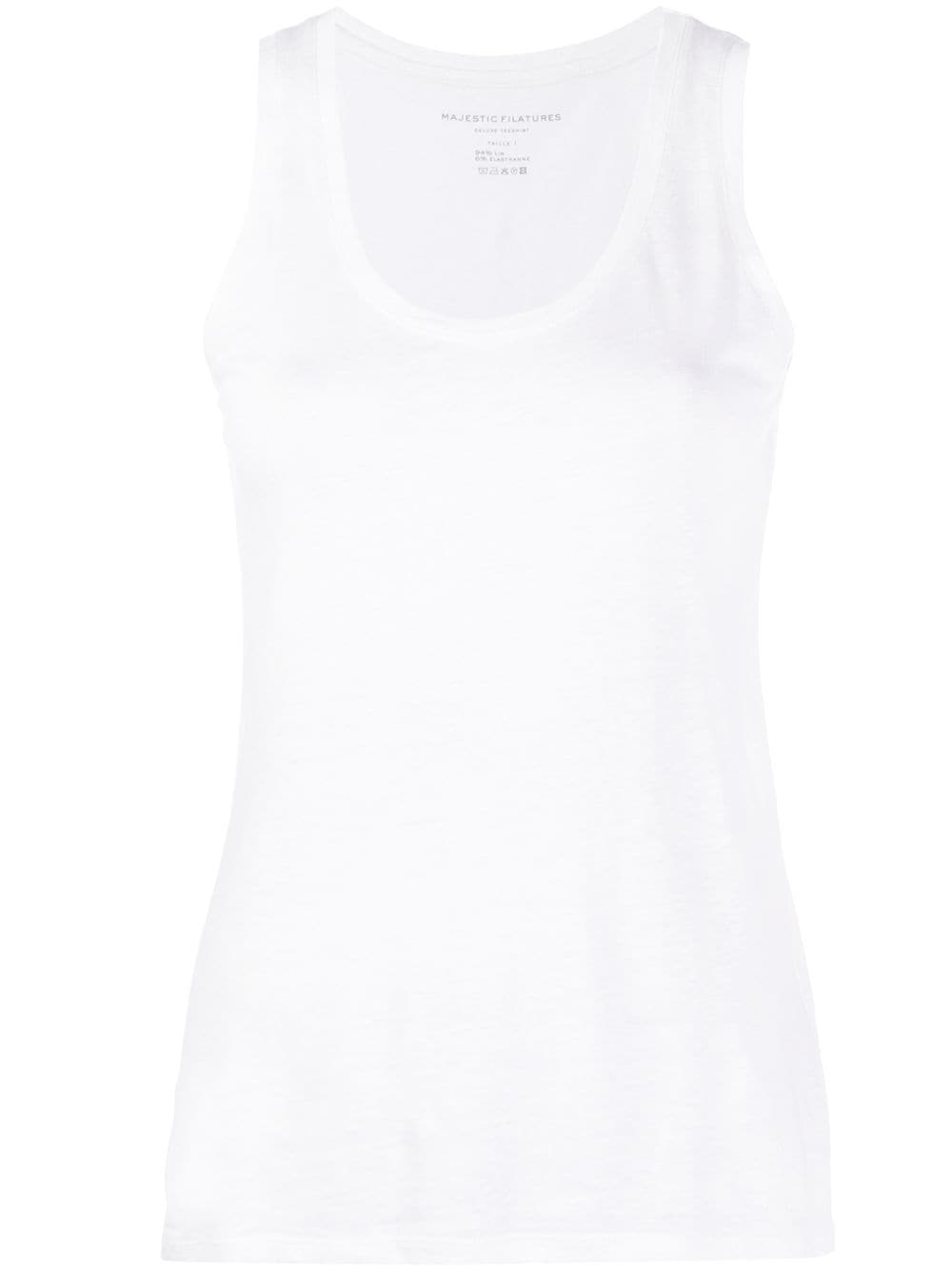 Majestic Filatures boxy fit vest top - White von Majestic Filatures