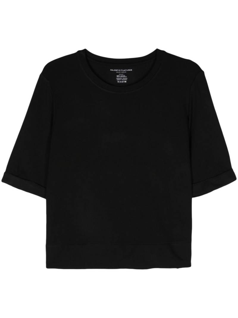 Majestic Filatures cuffed-sleeves jersey T-shirt - Black von Majestic Filatures