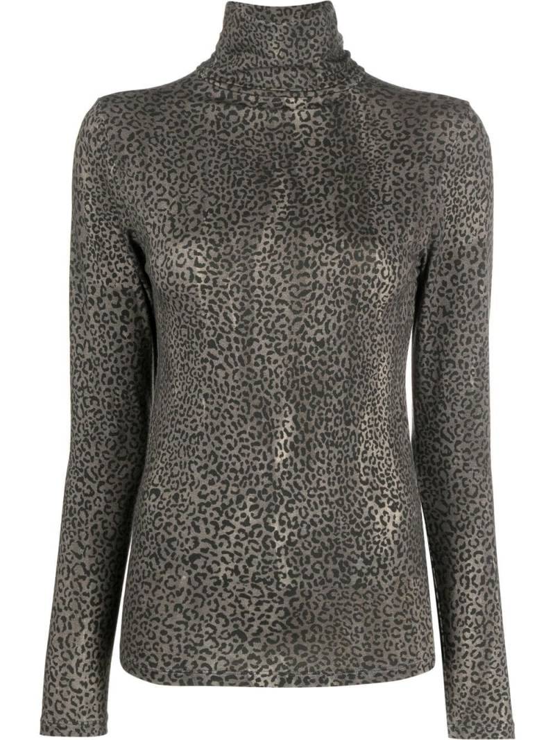 Majestic Filatures leopard-print roll-neck top - Green von Majestic Filatures