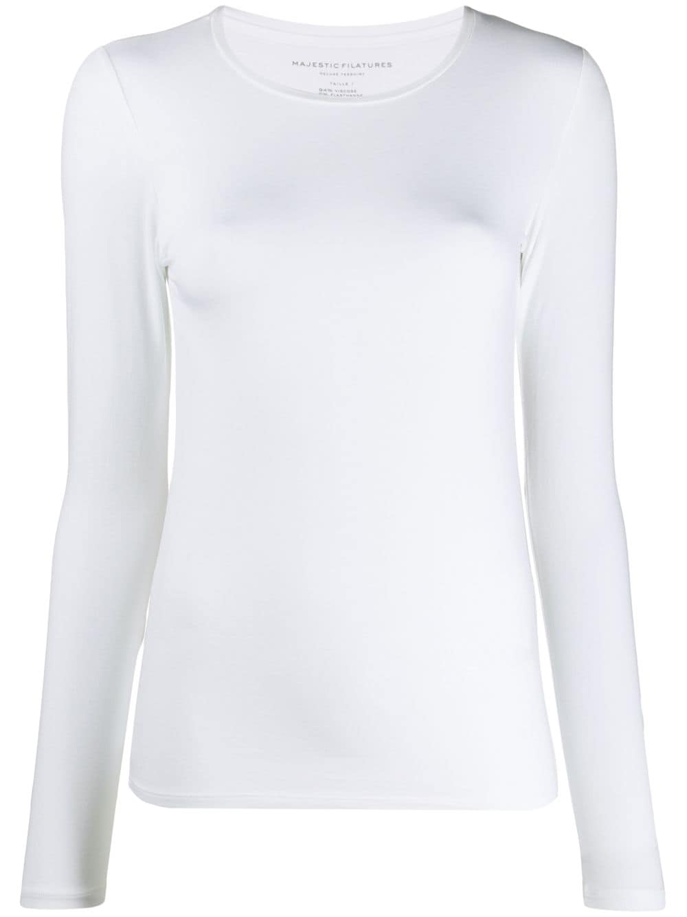 Majestic Filatures round neck jumper - White von Majestic Filatures